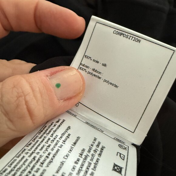 Chanel black silk sheer wrap top size 38 - Picture 8 of 8